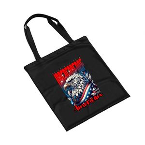 DLBZ Wholesale Stylish Heavy Duty Eco Durable <b>Large</b> Capacity Custom Independence Day Rope Handle <b>Canvas</b> Tote <b>Bag</b> - Product Image 1