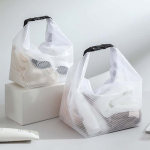 PP Mesh Storage <b>Bag</b> Open Top Water Resistant Portable Organizer Silver Large Capacity OEM - Product Image 3