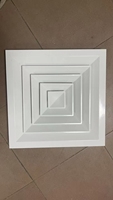 Système de ventilation CVC au design moderne, grille d'aération carrée en aluminium à 4 voies, diffuseur de plafond, grille d'évacuation carrée pour ventilation
