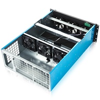 4U 6/8 GPU ATX Server Châssis Rackmount avec ports USB en alliage d'aluminium Ventilateur EKI-M408-in de refroidissement Stock