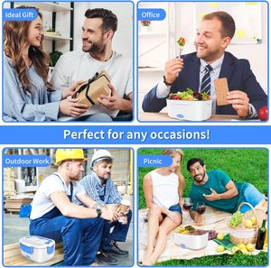 Home and Car Use Safe Stainless Steel Portable Electric <b>Lunch</b> Box Food Warmer / Self Heat Electric LunchBox - Product Image 6