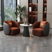 Ensemble table et chaise de loisirs individuels, style luxe léger et moderne, mobilier de négociation minimaliste pour réception d'hôtel