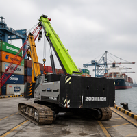Grue sur chenilles Zoomlion ZCT300 d'occasion, 30 tonnes, fabrication chinoise, engin de construction avec moteur