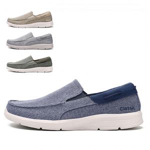 Zapatos Casuales de Lona Transpirables y Ligeros con Forro de Malla, Estilo Slip-On, Modernos y a la Moda para Hombre, Primavera/Verano - Product Image 1