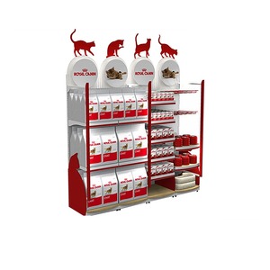 Estante de comida de metal para gatos con logotipo personalizado, soporte de exhibición de muebles de tienda, estantes de tienda multifunción, estante de exhibición para mascotas - Product Image 3