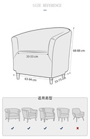Housse de protection pour canapé, fauteuil, en velours, élastique, en Spandex, antidérapante, pour créoles, canapés
