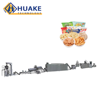 Ligne de production de snacks soufflés, extrudeuse à double vis, équipement de transformation des céréales (maïs, riz, blé)