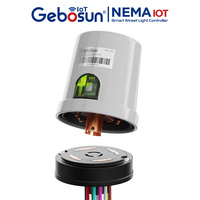 Contrôleur intelligent de lumière LED GEBOSUN 4G/LTE avec contrôle par application, capteurs de température et d'humidité, inclinaison du poteau GPS, variateur de lumière NEMA