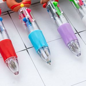 Christmas Cartoon Mini Cute Elementary School Student 4-In-1 Push-Button Multi-Color Plastic Ballpoint <b>Pen</b> - Product Image 4
