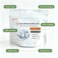 Emballage personnalisé, craies d'escalade blanches en blocs et en poudre, OEM, ODM, étiquette privée, logo personnalisé, équipe scolaire, 100g, 200g, 300g
