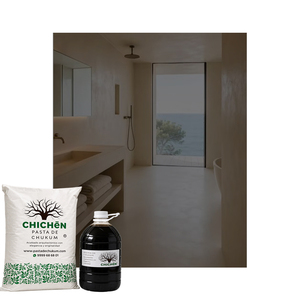 Refined Natural Chukum Plaster Bathroom Surface Finish For Complete Walls Floor Built In Vanity Shower <b>Room</b> And Contemporary - Product Image 1
