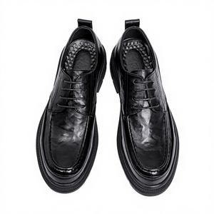 Wholesale Men's Solid Breathable Lightweight <b>Rubber</b> Winter Office & Career Casual Shoes Black Outdoor Lace-up Walking <b>Dress</b> - Product Image 4
