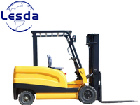 Chariot élévateur électrique en acier Lesda CPD-3.0 3 tonnes, batterie au plomb-acide 7500V, pneus pleins, déplaceur latéral électrique, certifié ISO, 14-16 km/h
