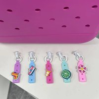 2025 nouveau sac de plage décoratif accessoire porte-clés avec bricolage chaussures breloques en gros accessoires de plage décoratifs