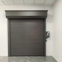 Porte de garage à enroulement électrique en aluminium de qualité supérieure, fournie directement par l'usine, pour garage et entrepôt, taille personnalisée