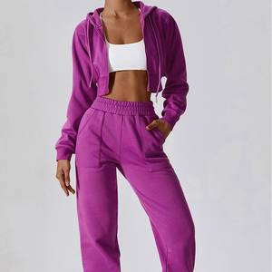 Ensemble deux pièces personnalisé Y2K Streetwear en polyester/coton écologique avec capuche et pantalon tie-dye pour femme - Product Image 4