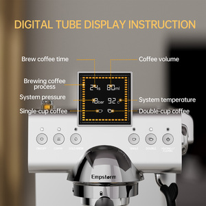 Soğuk demlemek ve Cappuccino/Latte fonksiyonu ile Empstorm CB2 elektrikli Espresso makinesi yarı otomatik (yeni teknoloji)