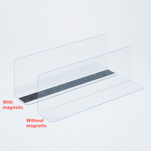 Hookei Customized L Shaped Acrylic Shelving Divider Free Standing Transparent Tabletop Acrylic <b>Shelf</b> Divider Supermarket - Product Image 4