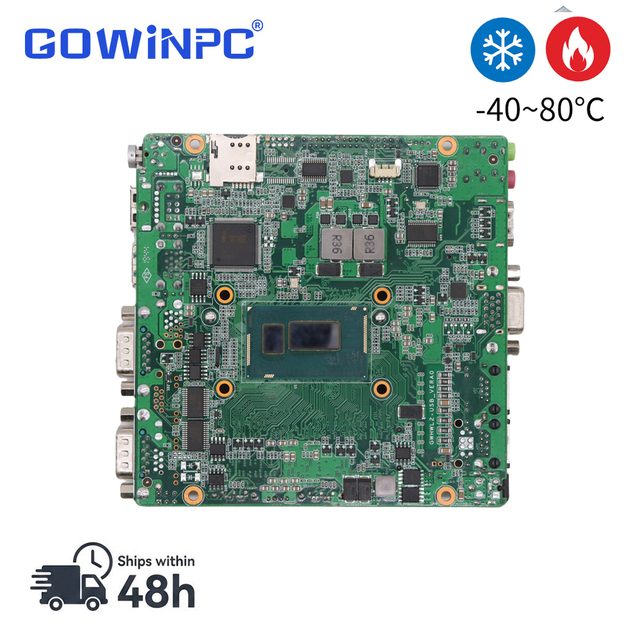 Industrial Fanless Motherboard with Intel 4th Gen Core i3 i5 i7 Processors Operating from 20°C to 60°C