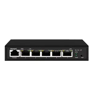 L2 Full Gigabit 4 Port Managed Industrial Poe Switch Support SNMP Spaning Tree POE Setting