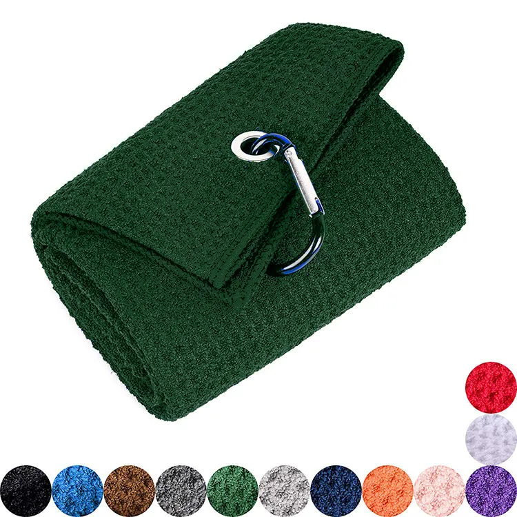 Asciugamani da Golf ad asciugatura rapida in cotone stampato personalizzato Set di asciugamani da Golf con stampa in bianco a sublimazione