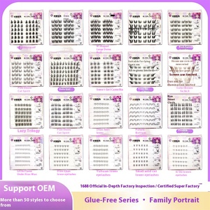 Mi giả tự dính không keo, thiết kế mới dành cho nữ, kiểu xoăn phân đoạn tự nhiên, tự làm, mang lại sự thoải mái và phong cách tối ưu - Product Image 4