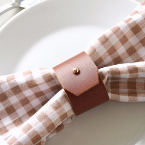 Leather napkin rings available now. Suitable for dinner <b>parties</b>, holiday gatherings, and <b>table</b> decorations. - Product Image 2