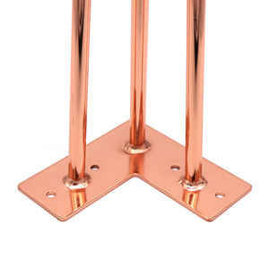 أرجل طاولة الفاخرة الحديثة جولة الزجاج الصلب الكروم الطعام الطعام القهوة أثاث معدني روز الذهب دبوس الشعر أرجل طاولة للجداول - Product Image 5