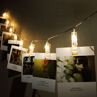 Chevilles guirlandes LED Clip cartes Photos titulaire lumineux fée lumières noël mariage fête d'anniversaire saint valentin décoration