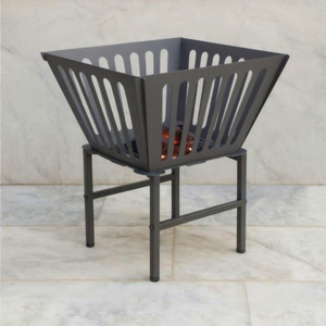Rustic <b>Cast</b> <b>Iron</b> <b>Fire</b> <b>Pit</b> with Powder Coated Finish Freestanding Charcoal Outdoor Heating Design - Product Image 3
