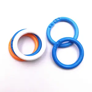 Custom colored plastic snap rings plastic circle open rings plastic ring