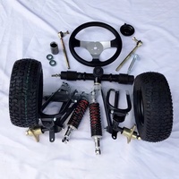 Accessoires de modification de kart tout-terrain DIY à quatre roues en acier : direction, suspension avant, essieu arrière, frein à disque, amortisseur