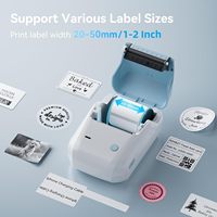 Niimbot B1 Printer Label termal ponsel Mini Amerika Mocha daftar bahan minuman susu kopi rak harga hidup 2 inci