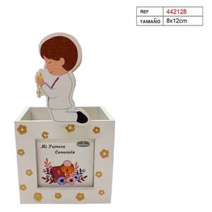 Boîte de rangement en bois pour la première communion, 8x12cm, décoration religieuse, garçon - Product Image 3