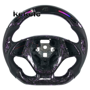 Volante in Fibra di Carbonio Forgiata con LED Personalizzabile per Chevy <span class=keywords><strong>Corvette</strong></span> C7 2014-2019, Supporto per <span class=keywords><strong>Logo</strong></span> Colorato - Product Image 3