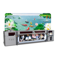 Para Yotta H3200 1800mm/3200mm/5M Impresora digital de inyección de tinta híbrida UV Roll-On Pintura al óleo y papel tapiz Impresora con cabezal de impresión Ricoh