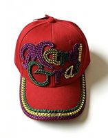Casquette de baseball en PVC à 6 panneaux avec motif lettres en strass pour fête de carnaval, impression numérique, plusieurs couleurs, chapeaux de festival, vente en gros