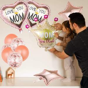 Ballons en aluminium de 18 pouces ronds/en forme de cœur pour la fête des mères, ballons en aluminium à l'hélium pour la fête des mères, amour, Feliz Dia Mama, Globos en espagnol - Product Image 4