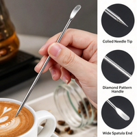 Ensemble de café artisanal pour barista professionnel, filtre à café conique, aiguille à café en acier inoxydable 304 et pichet à mousse