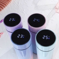 Botol air vakum Logo kustom 500ml harga terbaik termos terisolasi vakum pintar dengan tampilan suhu LED