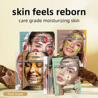 Masque facial acide hyaluronique Anti-rides vitamine C pomme raffermissant la peau Rose concombre fruits masque facial