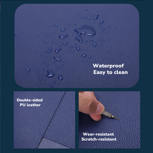 Alfombrilla de Escritorio Personalizada con Logotipo XL, Alfombrilla de Escritorio Extensible Impermeable de Cuero PU, Protector de Escritorio Antideslizante con Correa para Oficina y Estudio - Product Image 3