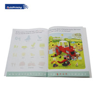 Brochure en carton de livre d'histoires anglais facile pour enfants de l'école d'art fantaisie à couverture souple imprimée personnalisée avec couleur du carton de papier de travail