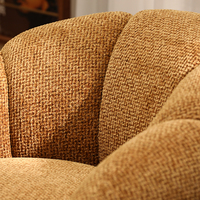 Fauteuil de détente moderne en tissu, fauteuil lounge avec structure en bois massif, siège d'appoint pour salon et hôtel