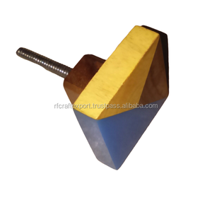 Tiradores de madera y resina para puerta de armario, tiradores para muebles, nuevo diseño - Product Image 2