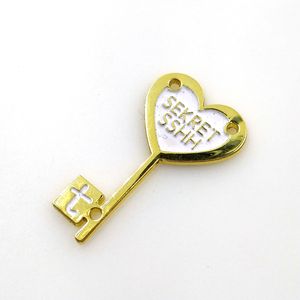 Placa de identificación metálica personalizada Desong para bolsos y ropa, etiqueta de acero inoxidable con logotipo Lessa - Product Image 3