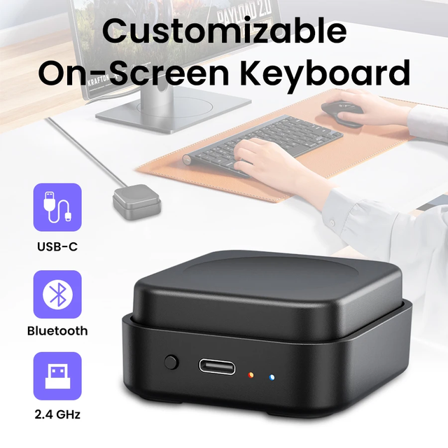 Single Key Programmable Macro Keypad Tri-mode Connection Wired/BT/2.4G Wireless Custom Shortcut Mini PC Gamer Keyboard