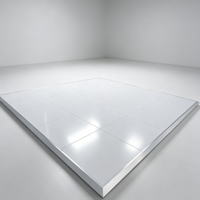 Plancher de danse portable en contreplaqué blanc pour événements et décoration de mariage