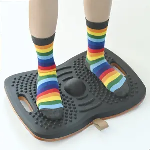 All'ingrosso anti fatica in piedi scrivania tappetino in legno Wobble Fit Balance Board per scrivania in piedi