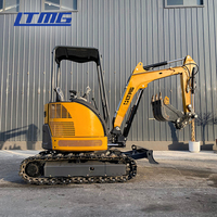Mini-excavatrice compacte LTMG de 3 tonnes, excavatrice hydraulique sur chenilles avec chenilles en caoutchouc pour la construction agricole